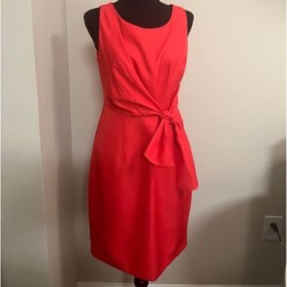 Coral cocktail dress
